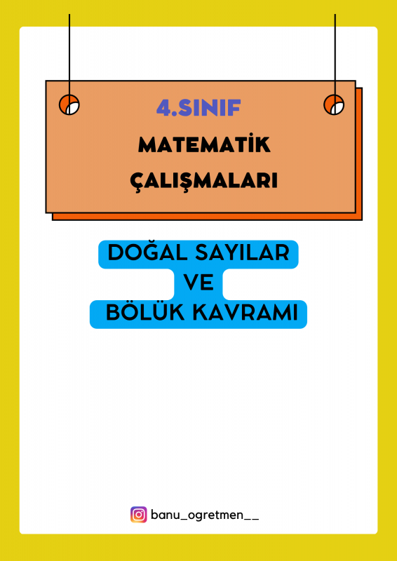 Doğal Sayılar ve Bölük Kavramı- Cevap Anahtarlı