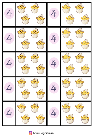 4 Rakamı İnteraktif Defter Çalışması