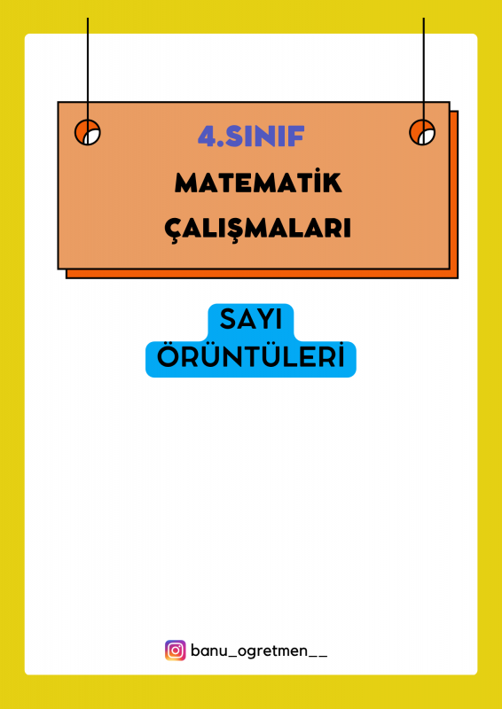 Sayı Örüntüleri- Cevap Anahtarlı