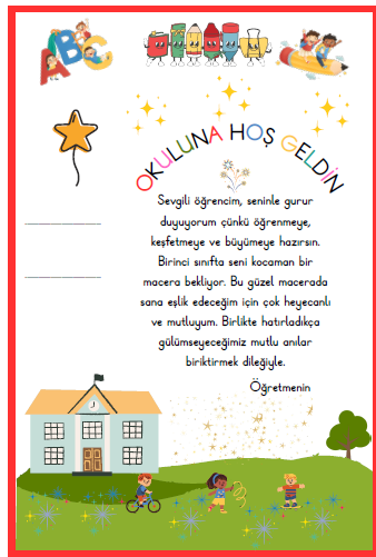 Okuluna Hoş geldin Hediye Kartı