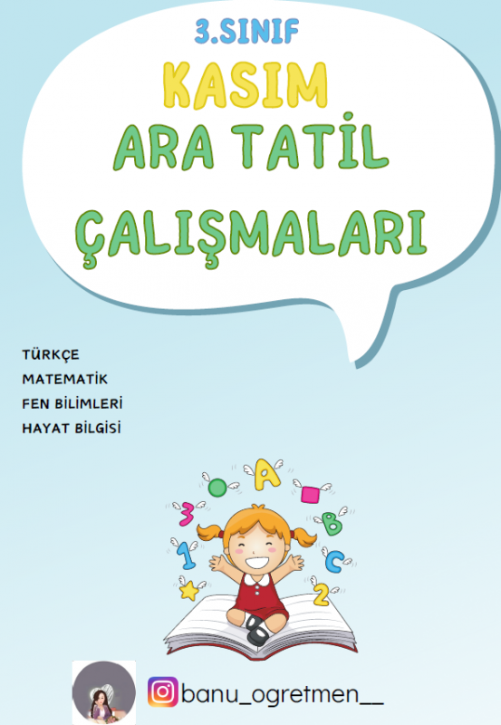 3.Sınıf 1.Dönem Ara Tatil Etkinlikleri