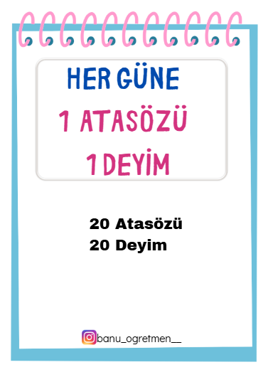 Her Güne 1 Atasözü 1 Deyim