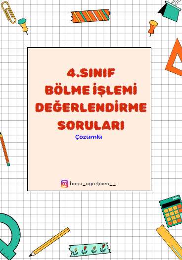 4.Sınıf Bölme İşlemi Değerlendirme Soruları-