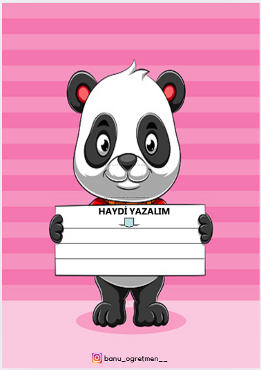 Panda Yaz-Sil Anetil Kelimeleri