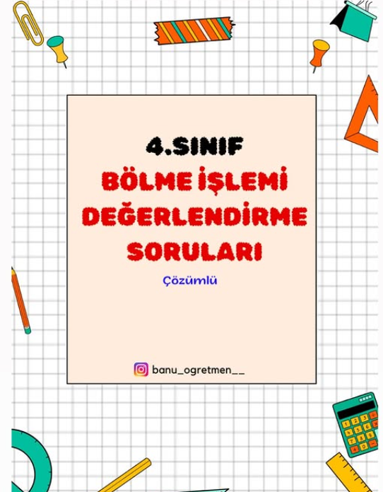 Bölme İşlemi Değerlendirme Soruları