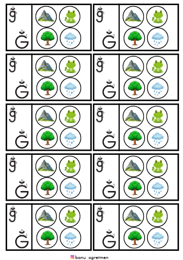 Ğ Sesi İnteraktif Defter Çalışması