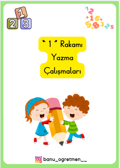 1 Rakamı Yazma Çalışmaları