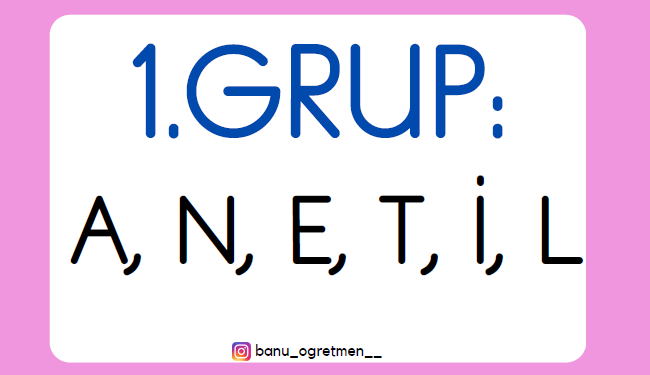 1.Grup Harf Kartları (ANETİL)