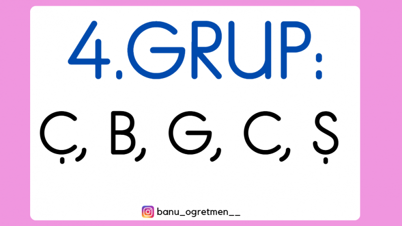 4.Grup Harf Kartları (ÇBGCŞ)