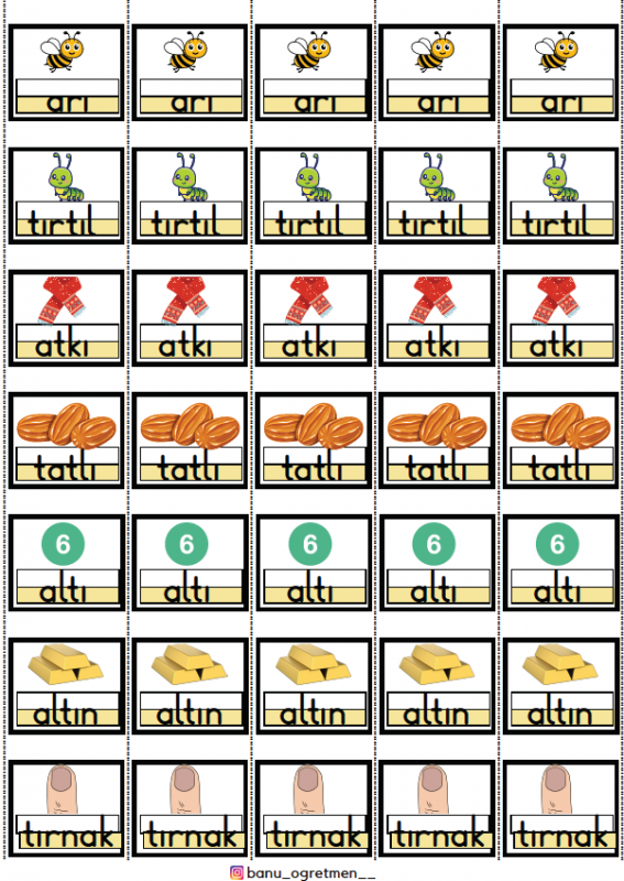 I Sesi Kelimeleri İnteraktif Defter