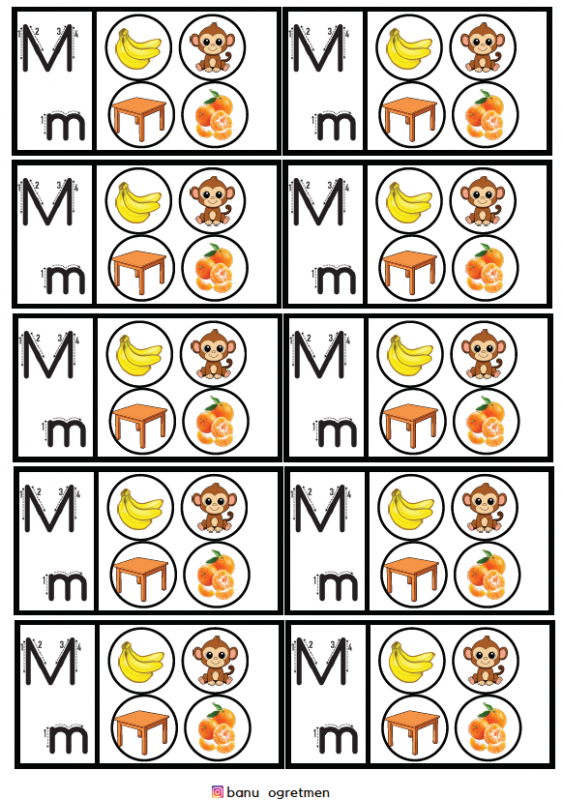 M Sesi İnteraktif Defter Çalışması