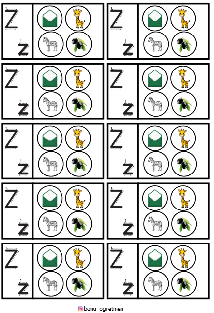 Z Sesi İnteraktif Defter Çalışması