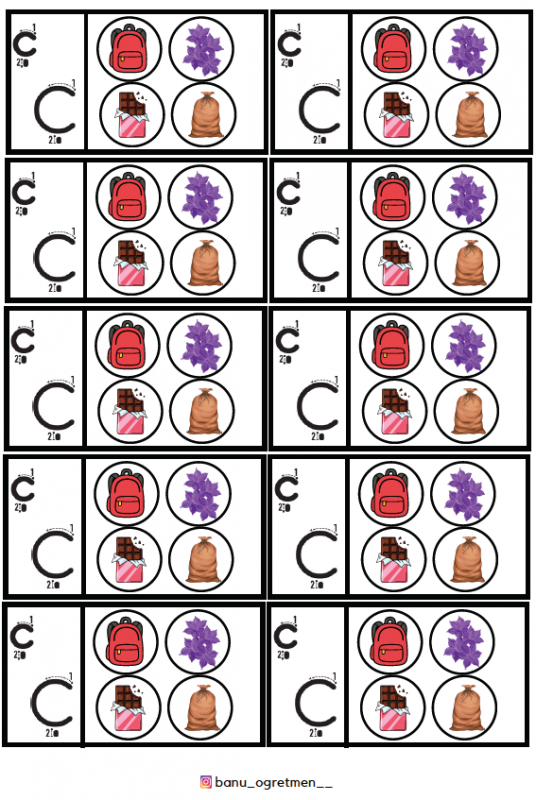 Ç Sesi İnteraktif Defter Çalışması