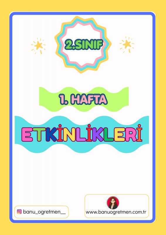 2.Sınıf 1.Hafta Etkinlikleri
