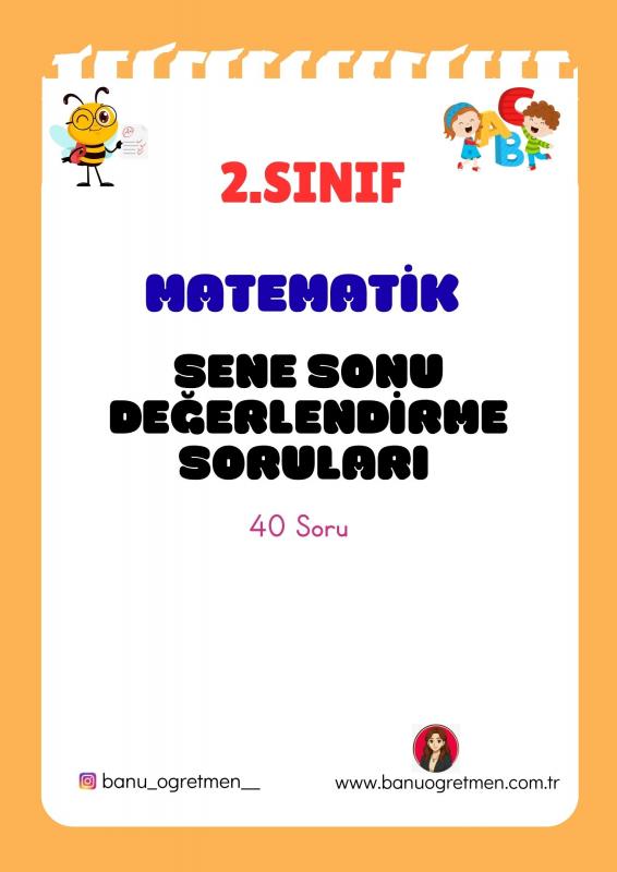 2.Sınıf Matematik Sene Sonu Değerlendirme Soruları