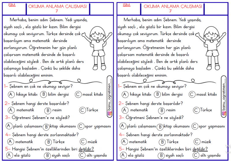 Okuma Anlama Metni-7