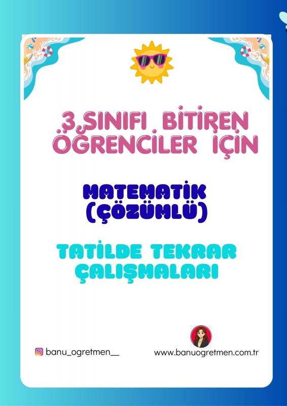 3.Sınıfı Bitiren Öğrenciler İçin Matematik  Tekrar Soruları