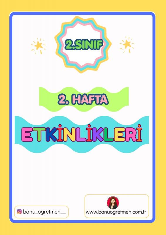 2.Sınıf 2.Hafta Etkinlikleri