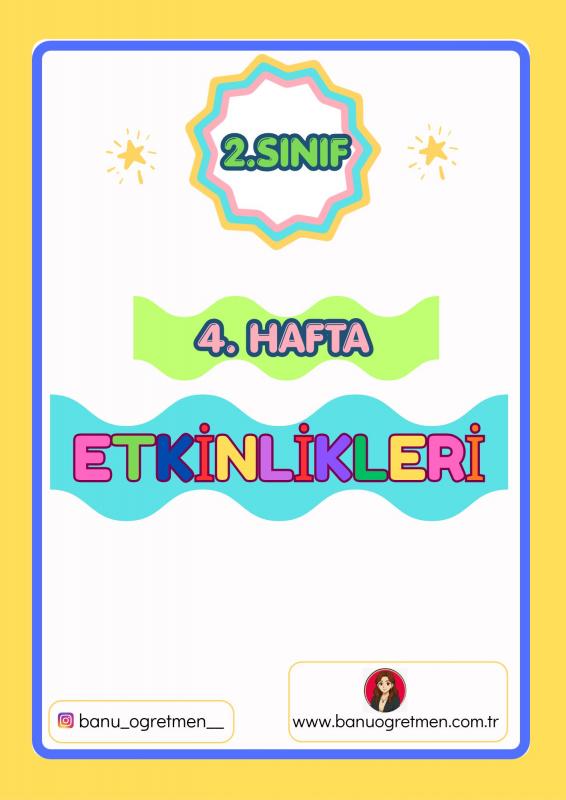 2.Sınıf 4.Hafta Etkinlikleri