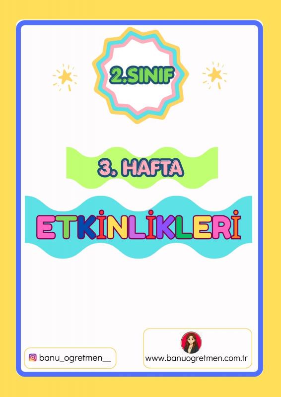 2.Sınıf 3.Hafta Etkinlikleri