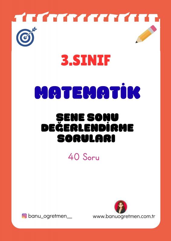 3.Sınıf Matematik Sene Sonu Değerlendirme Soruları