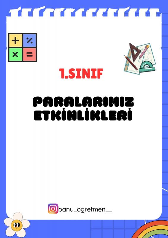 1.Sınıf Paralarımız Etkinlikleri
