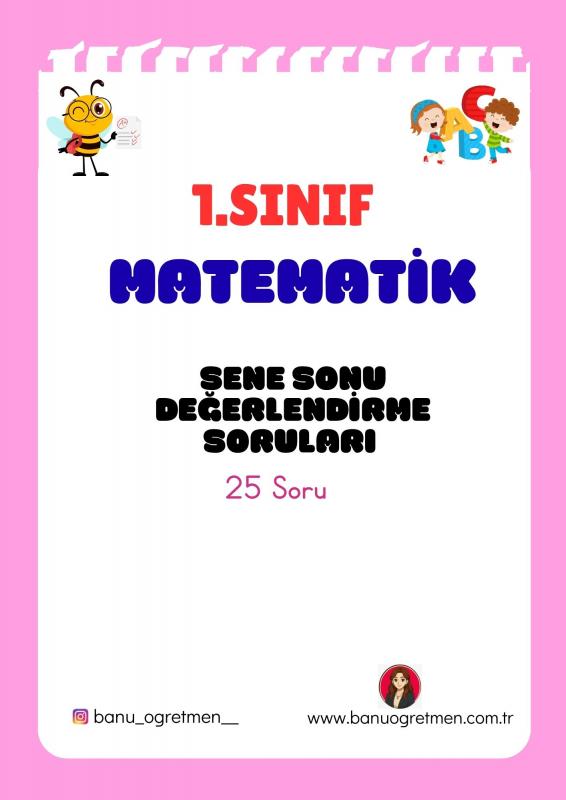 1.Sınıf Matematik Sene Sonu Değerlendirme Soruları